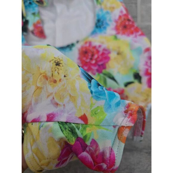 Women's Anthropologie Seafolly One Piece Floral Swimsuit Halter Neck Size US 8 - Picture 6 of 10